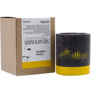 хорошая модель Ароматическая свеча Aromalovers Бурбонская ваниль соевая в бетоне 240 г (ROZ6300000036)