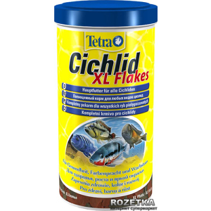 Корм Tetra Cichlid XL Flakes для аквариумных рыб в хлопьях 1 л (4004218204294) надежный