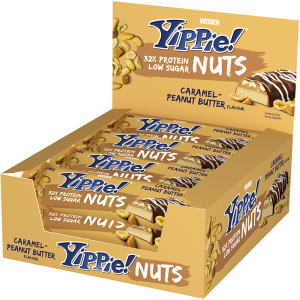 Протеиновый батончик Weider Yippie! Nuts&Fruits 45 г Caramel-Peanut Butter 12 шт (4044782904572) рейтинг