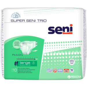 Подгузники для взрослых Seni Super Trio Large 10 шт (5900516691714) ТОП в Чернигове