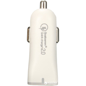 Автомобільний зарядний пристрій Value Qualcomm Quick Charge 2.0 USB White (S0765) краща модель в Чернігові