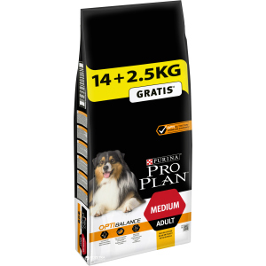 Сухий корм Purina Pro Plan Dog Medium Adult з куркою 14+2.5 кг (7613035119000) в Чернігові