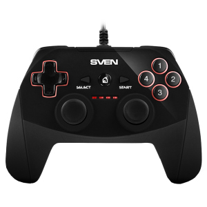 Дротовий геймпад Sven GC-250 PC/PS3/Android Black (00700044) краща модель в Чернігові