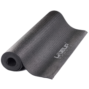 Килимок для йоги LiveUp PVC YOGA MAT 180x61x0.4см Чорний в Чернігові