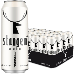 Упаковка пива Stangen Weiss Bier світле нефільтроване 4.9% 0.5 х 24 шт (4260556080093) краща модель в Чернігові