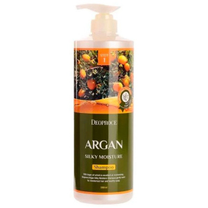 Шампунь для поврежденных волос Deoproce Argan Silky Moisture Shampoo с аргановым маслом, гиалуроновой кислотой и коллагеном 1 л (8809410031510) ТОП в Чернигове