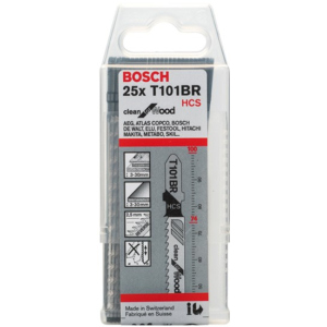 Пиляльні полотна Bosch T 101 BR Clean for Wood, HCS 25 шт (2608633623) краща модель в Чернігові