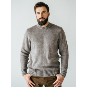 Джемпер Garrt 81KW0021GR90 M Melange Crewneck Сірий краща модель в Чернігові