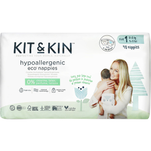 Эко подгузники Kit & Kin размер 1 2-5 кг 40 шт (KKS1NAPPIESBP)