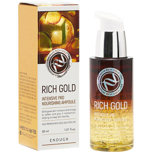 Відновлююча сироватка для обличчя Enough Rich Gold Intensive Pro Nourishing Ampoule з компонентами золота 30 мл (8809438485012)