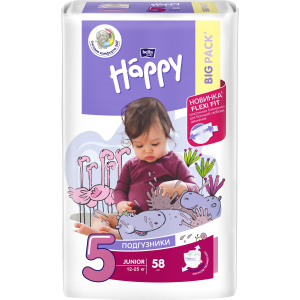 Підгузки дитячі Bella Baby Happy Junior 12-25 кг 58 шт (5900516601133) ТОП в Чернігові