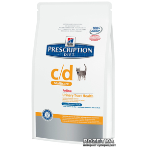 Сухий корм для кішок Hills Prescription Diet Feline c/d Multicare зі смаком океанічної риби 1.5 кг (9184,08) (052742918402) в Чернігові