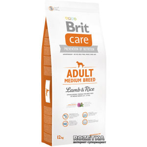 хорошая модель Сухой корм для взрослых собак средних пород Brit Care Adult Medium Breed Lamb & Rice 12 кг (8595602509928)