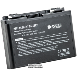 Аккумулятор PowerPlant для Asus F82 Black (11.1V/5200mAh/6Cells) (NB00000058)