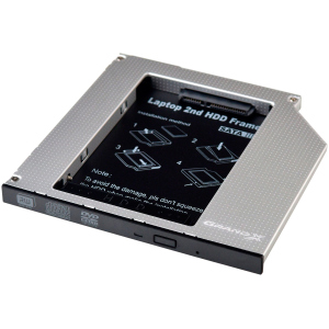 Адаптер підключення Grand-X HDD 2.5'' у відсік приводу ноутбука SATA/mSATA (HDC-25) в Чернігові