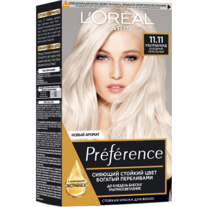 Стійка гель-фарба для волосся L'Oreal Paris Recital Preference 11.11 Холодний попелястий (3600523018277) краща модель в Чернігові