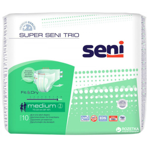 Підгузки для дорослих Seni Super Trio Medium 10 шт (5900516691707) в Чернігові