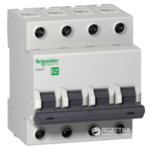 Автоматичний вимикач Schneider Electric 4 Р 25 А тип C EZ9 (EZ9F34425) краща модель в Чернігові