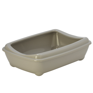 Туалет для кошек с бортиком Moderna Arist-o-Tray 50х38х14 см C192330 Тепло-серый (5412087192144)