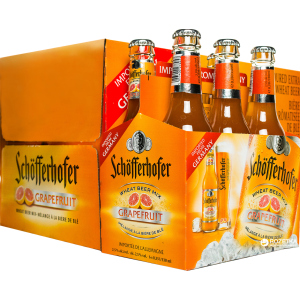 хороша модель Упаковка пива "Schofferhofer Grapefruit" спеціальне нефільтроване пшеничне з додаванням соку 2.5% 0.33 л x 24 шт (4053400278957)