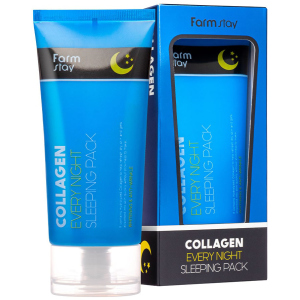 Нічна маска для обличчя FarmStay Collagen Every Night Sleeping Pack з колагеном 120 мл (8809639172452) ТОП в Чернігові