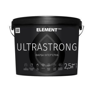 Интерьерная краска ULTRASTRONG (база А) ELEMENT PRO 2.5 л белый надежный