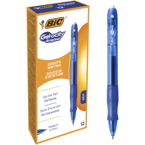 Набор гелевых ручек BIC Gel Ocity Original Синий 0.4 мм 12 шт (3086126600666)