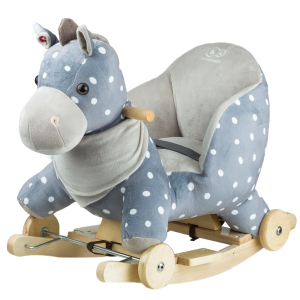 Лошадка-качалка с колесиками Kinderkraft Gray (158406) лучшая модель в Чернигове