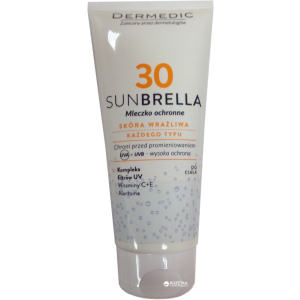 Сонцезахисне молочко Dermedic Sunbrella Для безпечної засмаги SPF 30 200 мл (5906739782857) краща модель в Чернігові