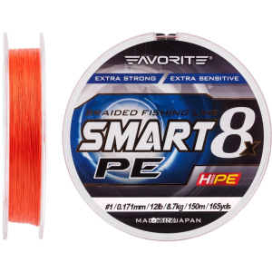 Шнур Favorite Smart PE 8x 150 м # 1.0/0.171 мм 8.7 кг Красно-оранжевый (16931082) в Чернигове