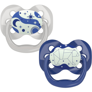 Пустышка Dr. Brown's Advantage ночная с подсветкой 0-6 месяцев Голубая 2 шт (PA12004-INTL) ТОП в Чернигове
