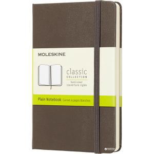 Записная книга Moleskine Classic 9 х 14 см 192 страницы без линовки Коричневый (8058341715291) надежный