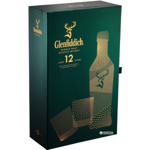 Виски Односолодовый Glenfiddich 12 yo + 2 стакана 0.7 л 40% (5010327345819) в Чернигове