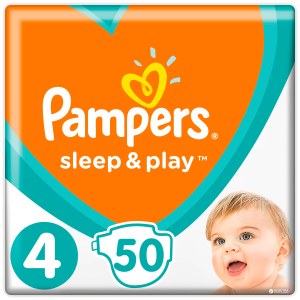 Подгузники Pampers Sleep & Play Размер 4 (Maxi) 9-14 кг, 50 шт (8001090669056) в Чернигове