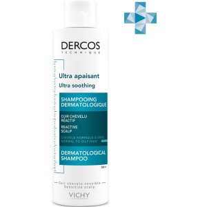 Заспокійливий шампунь Vichy Dercos для чутливої ​​шкіри голови, для нормального та жирного волосся 200 мл (3337875485128) ТОП в Чернігові