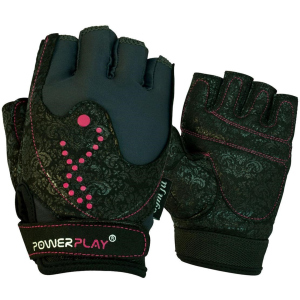 Рукавички для фітнесу PowerPlay Womens 1744 XS Black Print (PP_1744_XS_Black) в Чернігові