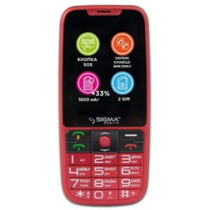 Мобільний телефон Sigma Comfort 50 Elegance 3 (1600 mAh) SIMO ASSISTANT Red надійний