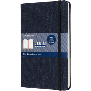 Записная книга Moleskine Denim 13 х 21 см 240 страниц в линейку Берлинская Лазурь (8058647626277) ТОП в Чернигове