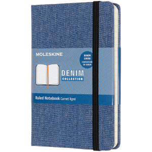 Записная книга Moleskine Denim 9 х 14 см 192 страницы в линейку Антверпен Синий (8058647626253) рейтинг