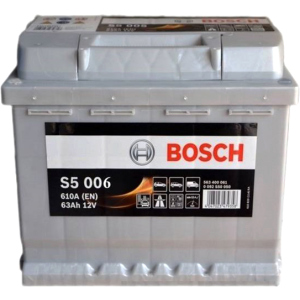 Автомобільний акумулятор Bosch 63Аh (+/-) S5006 (610EN) (0 092 S50 060) краща модель в Чернігові