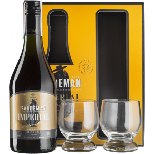 Бренди Sandeman Imperial 0.7 л 40% + 2 стакана (2131109311099) ТОП в Чернигове