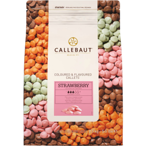 Бельгійський шоколад Callebaut Strawberry Callets у вигляді каллет зі смаком полуниці 2.5 кг (5410522516531) краща модель в Чернігові