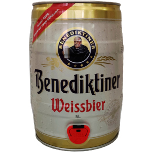 Пиво Benedektiner пшеничне світле нефільтроване 5.4% 5 л (4052179000390) краща модель в Чернігові