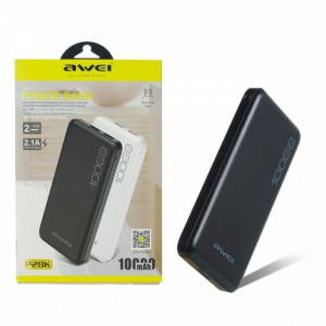 Портативний зарядний пристрій 10000 mAh Power Bank Awei (P28K) чорний ТОП в Чернігові