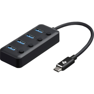 USB-хаб 2E Type-C на 4-USB3.0 25 см (2E-W1406) краща модель в Чернігові