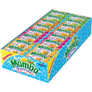 Упаковка жувальних цукерок Mamba Тропікс 48 шт х 26.5 г (4014400111552) краща модель в Чернігові