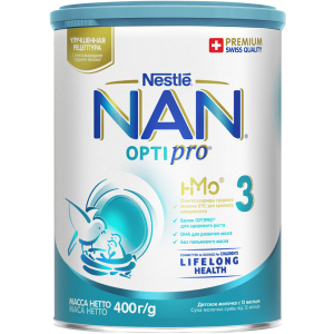 Сухая молочная смесь Nestle NAN 3 Optipro с олигосахаридом 2'FL для детей от 12 месяцев 400 г (7613032476175) в Чернигове