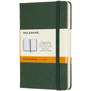 Нотатник Moleskine Classic 9 х 14 см 192 сторінки в лінійку Миртовий Зелений (8058647629025) надійний