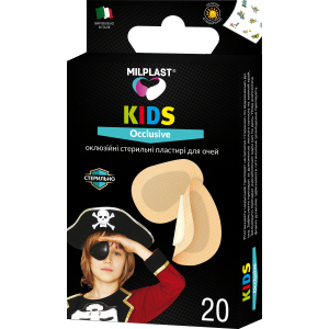 Пластырь медицинский Milplast Kids occlusive Стерильный для глаз 20 шт 6 х 5 см (119843) ТОП в Чернигове