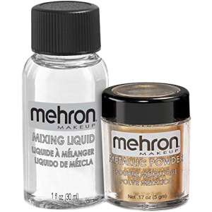 Металлическая пудра-порошок Mehron Metallic Powder + жидкость для смешивания Gold (129C-ML-GD) (764294529110) в Чернигове